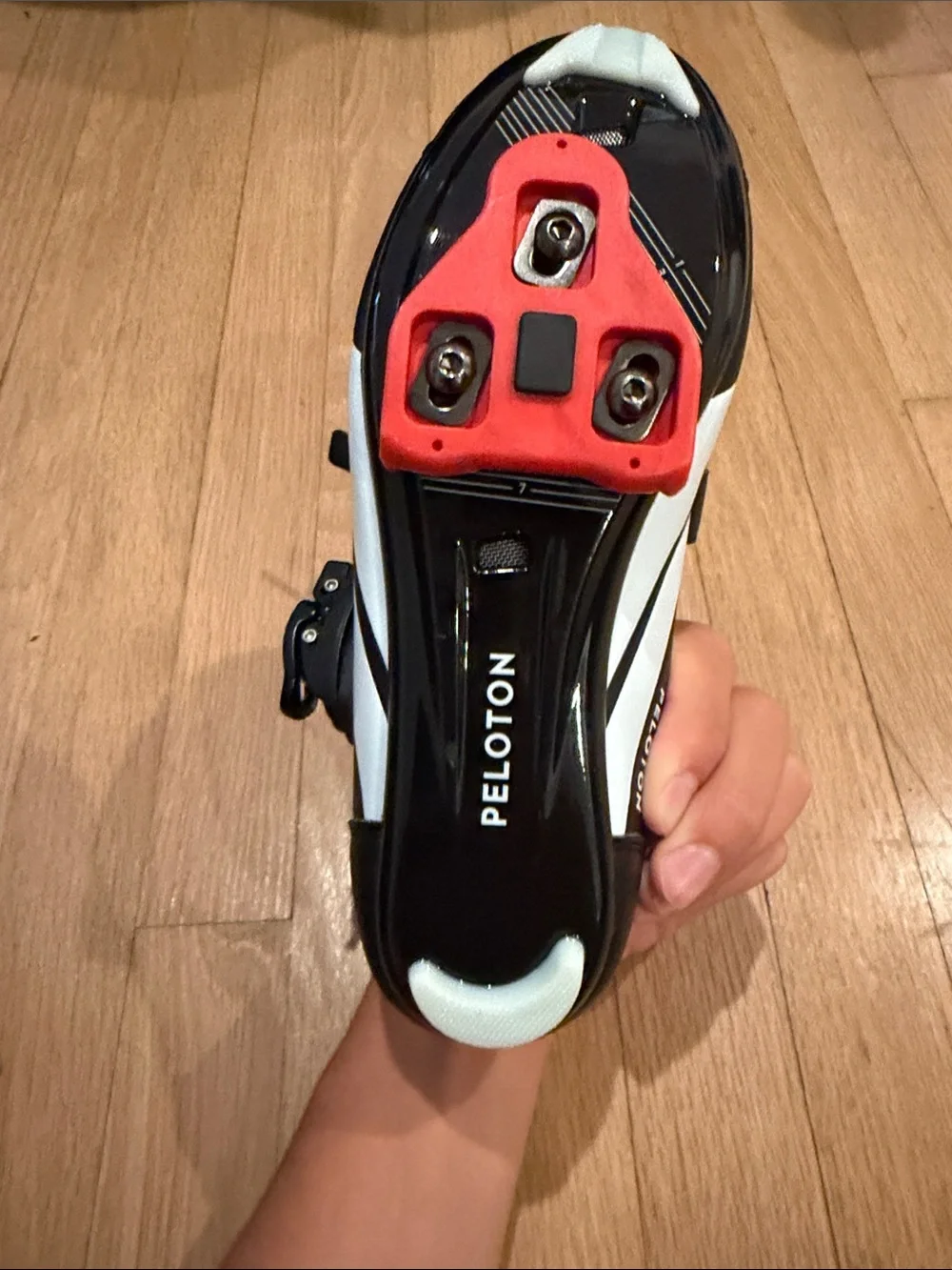Kids Black and Red Peloton Shoes with Secure Straps never worn size 38